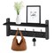 Sorbus Floating Wall Shelf with Hooks for Entryway, Bathroom, Bedroom, Kitchen, or Mudroom